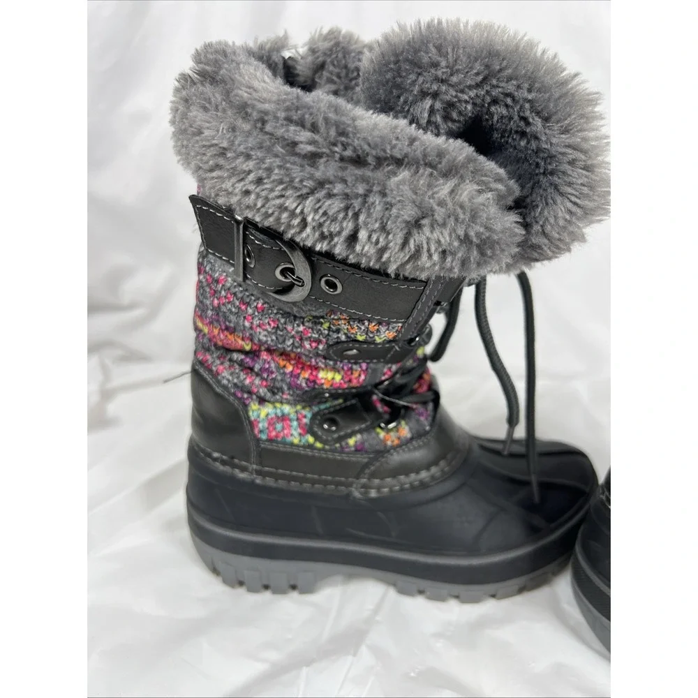 Dream Pairs Girls Size 11  Snow Boots Waterproof‎ Warm Cozy Anti-slip